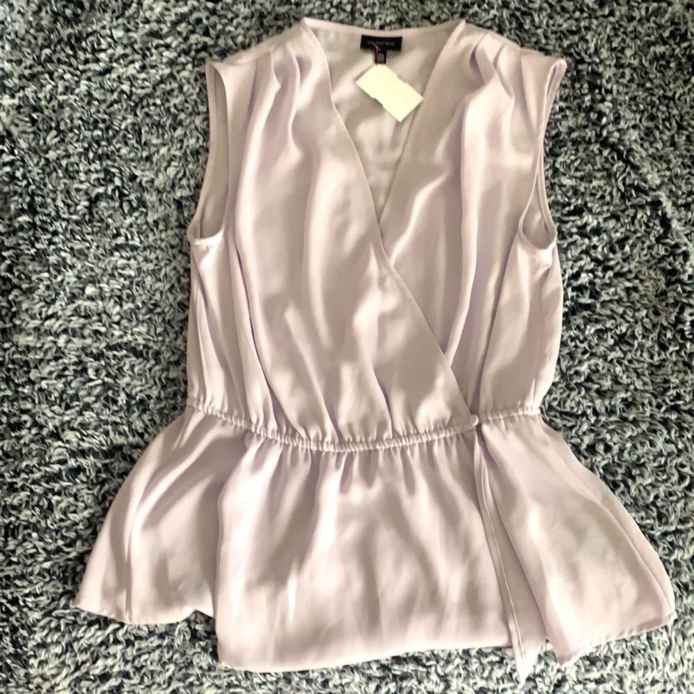 Light purple fit and flare blouse